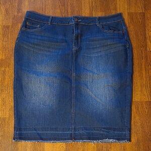 NWOT Size 5X Azy Denim Blue Skirt